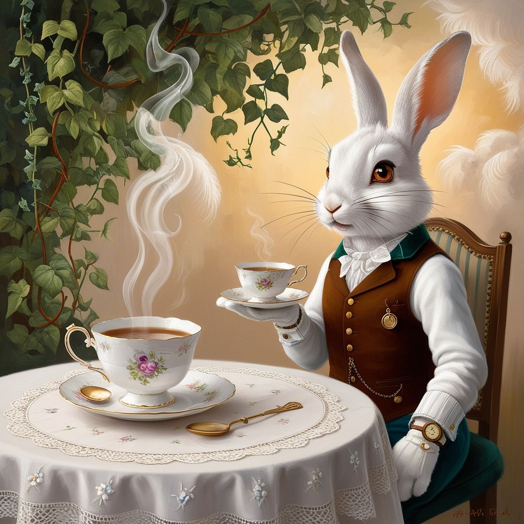 Tea with the white rabbit