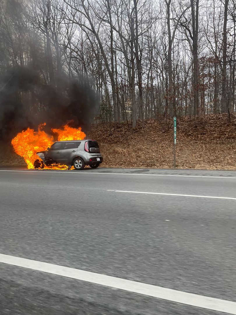 Car on fire