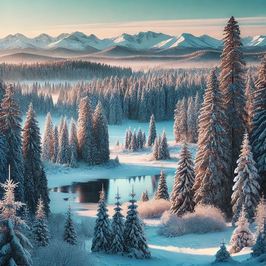 Winter Serenity: A Snow-Covered Forest