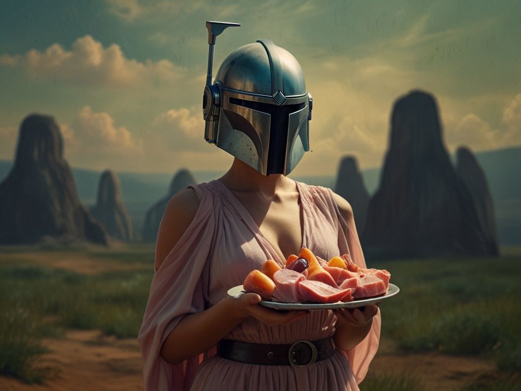 gorgeous mandalorian will serve you