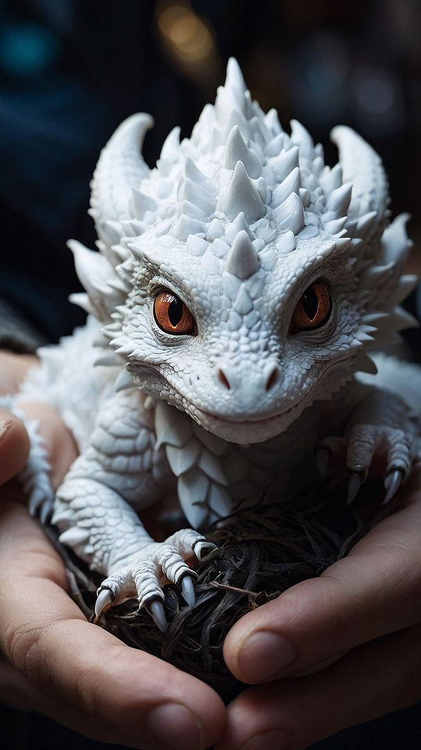 White baby Dragon