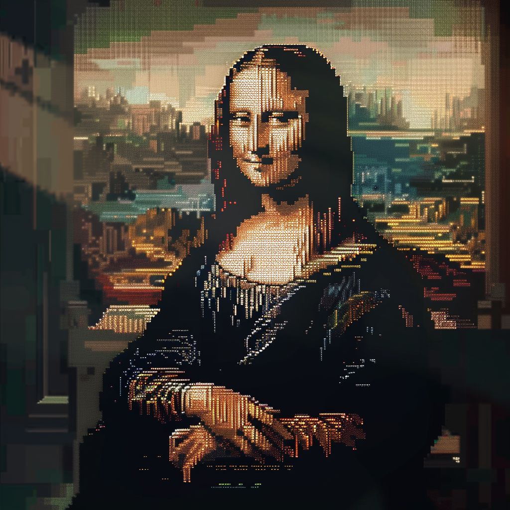 Mona Lisa in Pixel