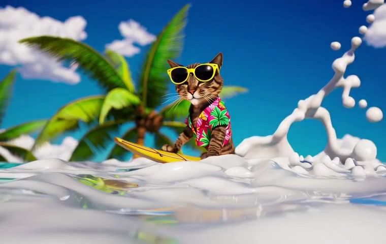 Surfing Cat Adventure