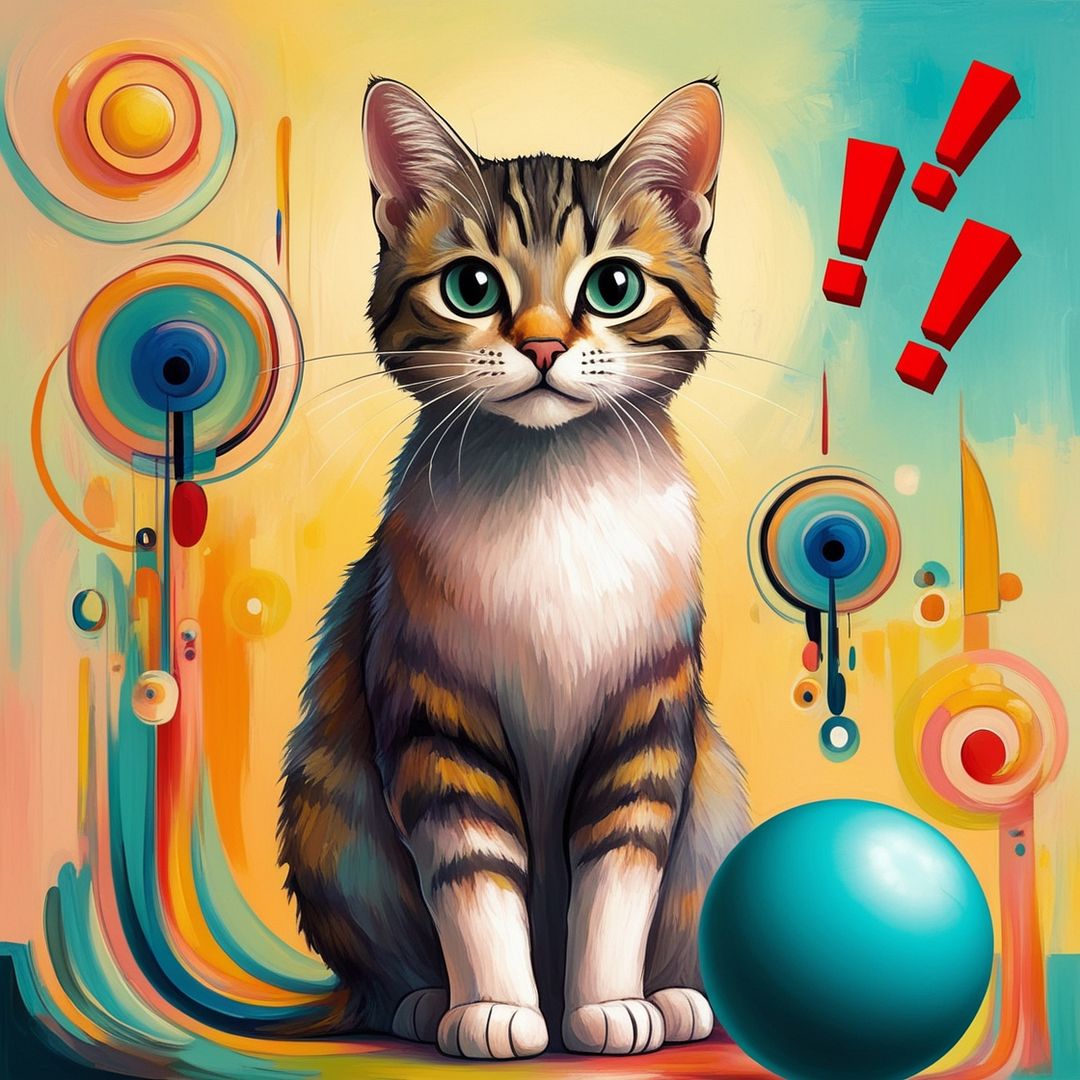 Enjoy Abstract Striped Cat