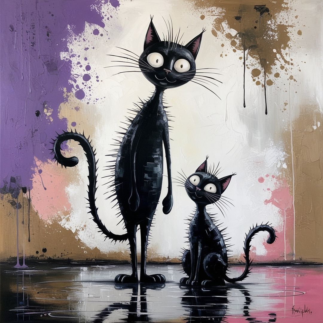 two black cats