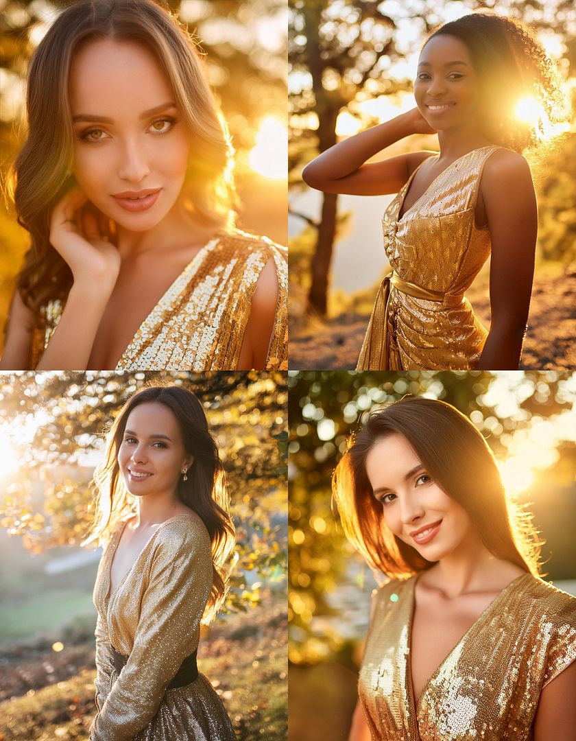 Girl in Golden Dress