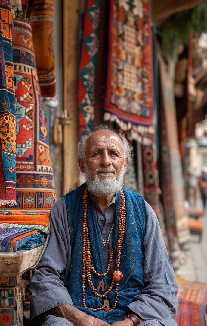 A man who sells carpets