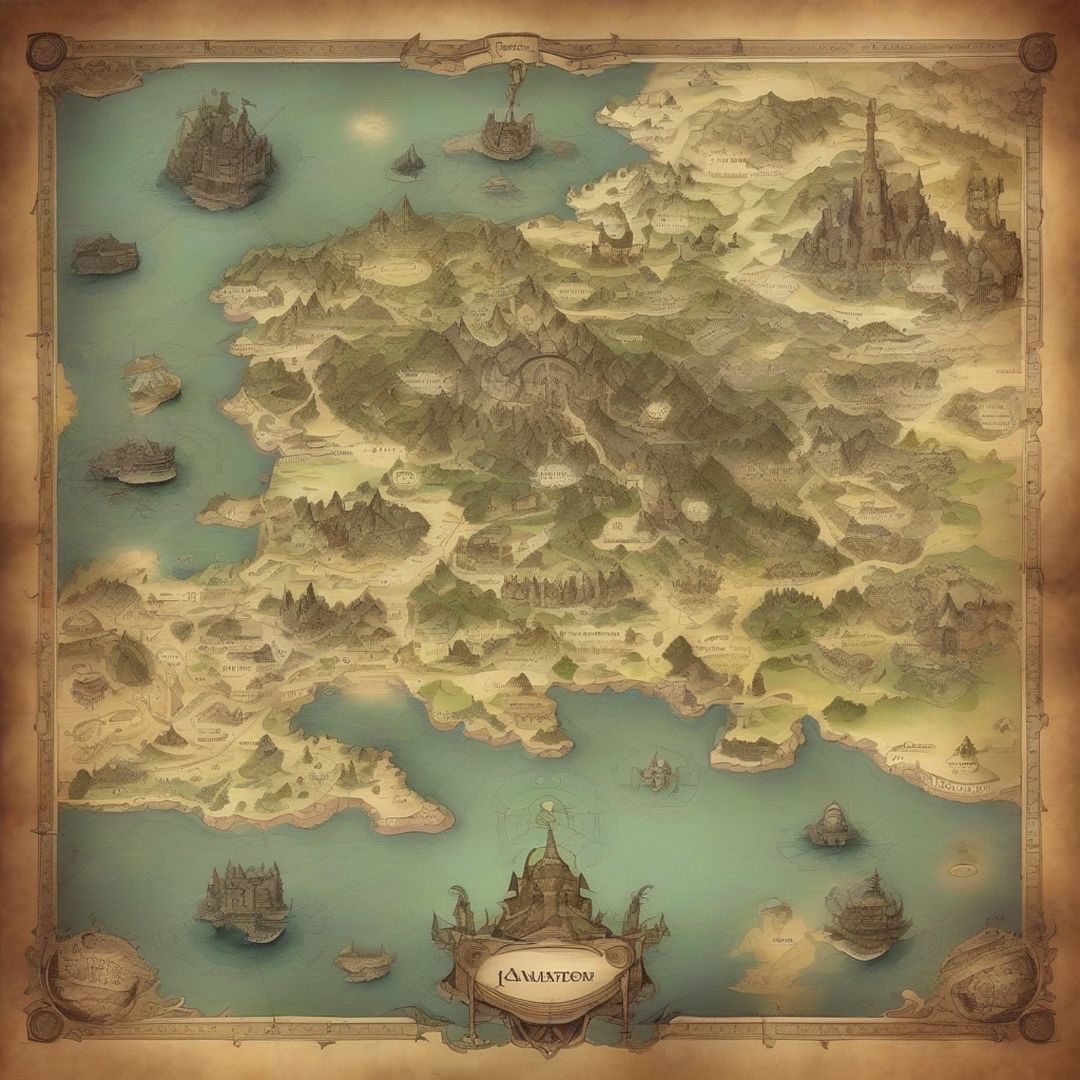 map of fantasy world