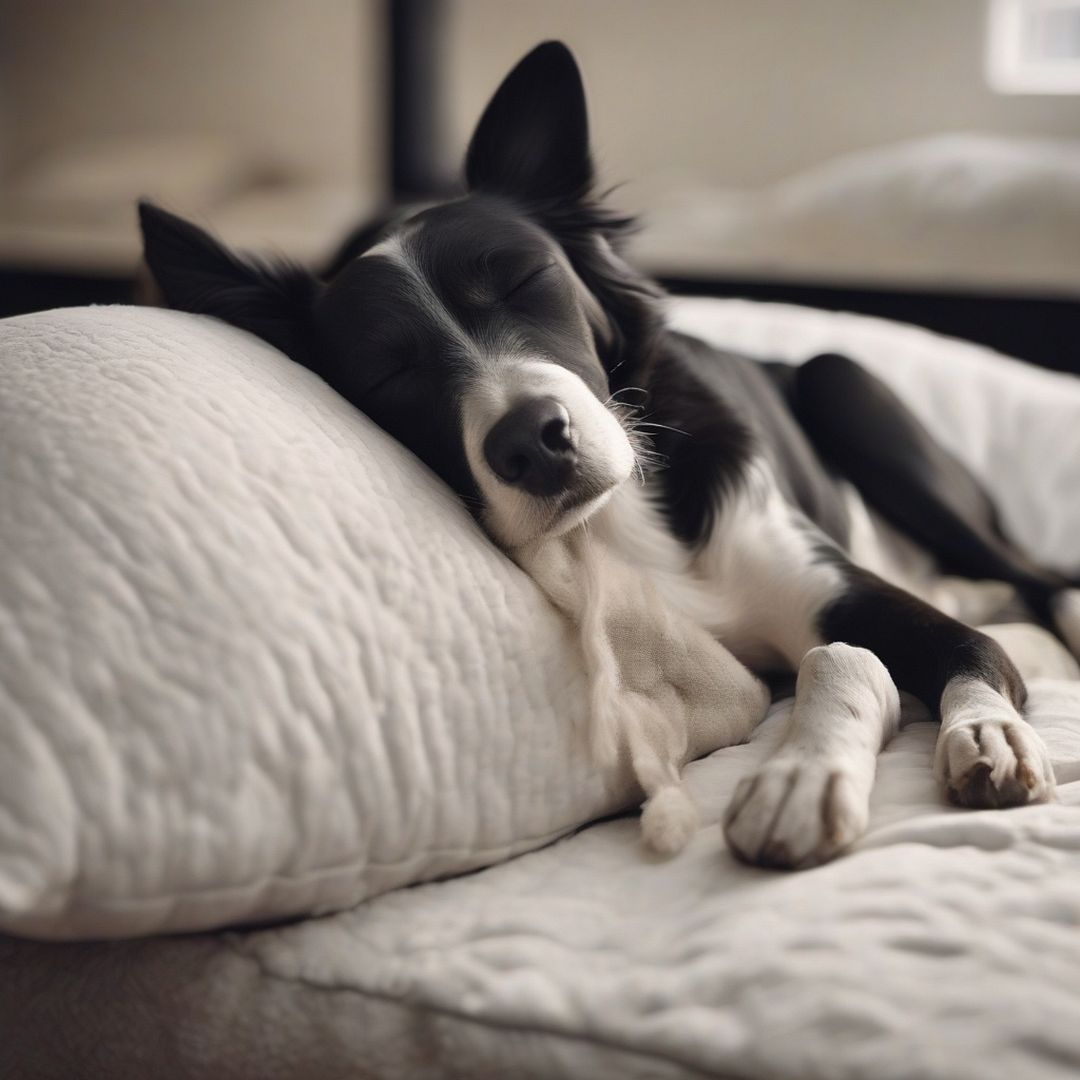 Dog on the pillow