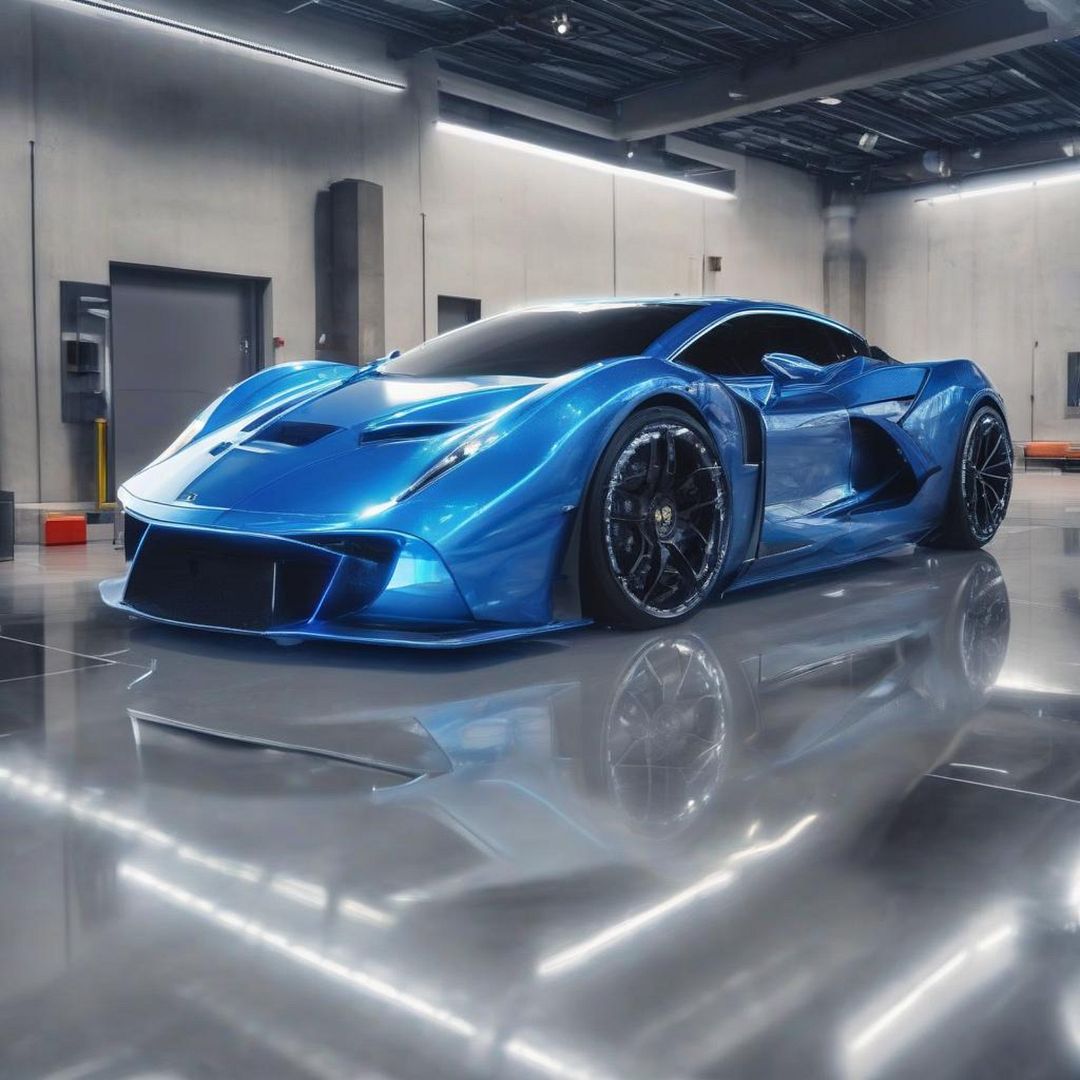 Blue Super Car