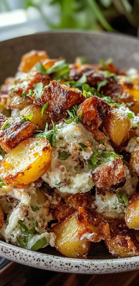 Crispy Smashed Potato Salad