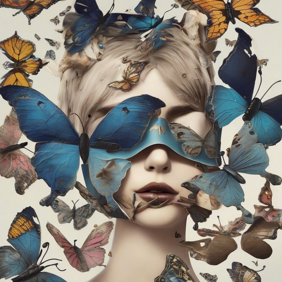 Mask full of Butterflies