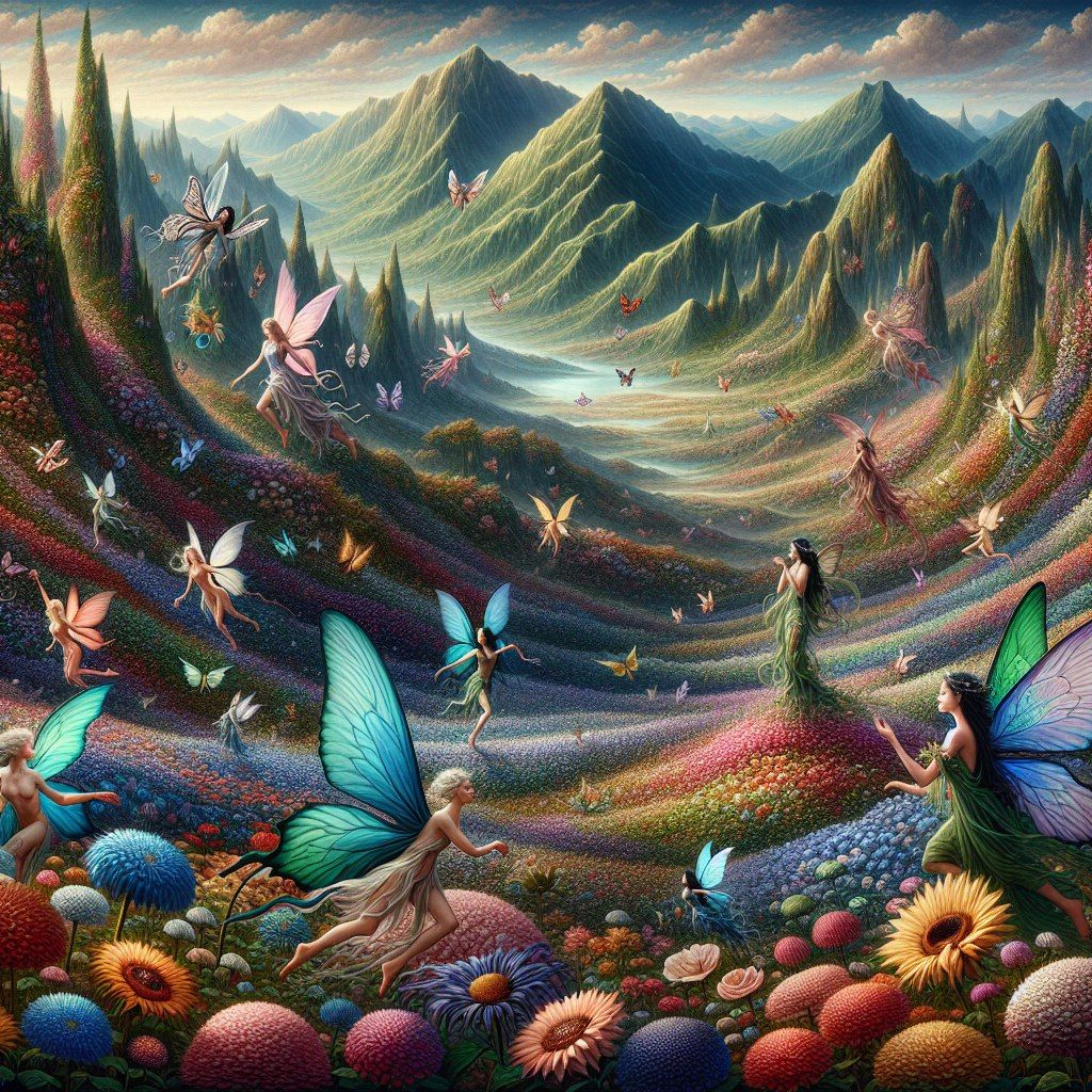 Flower Mountains with Fairies)