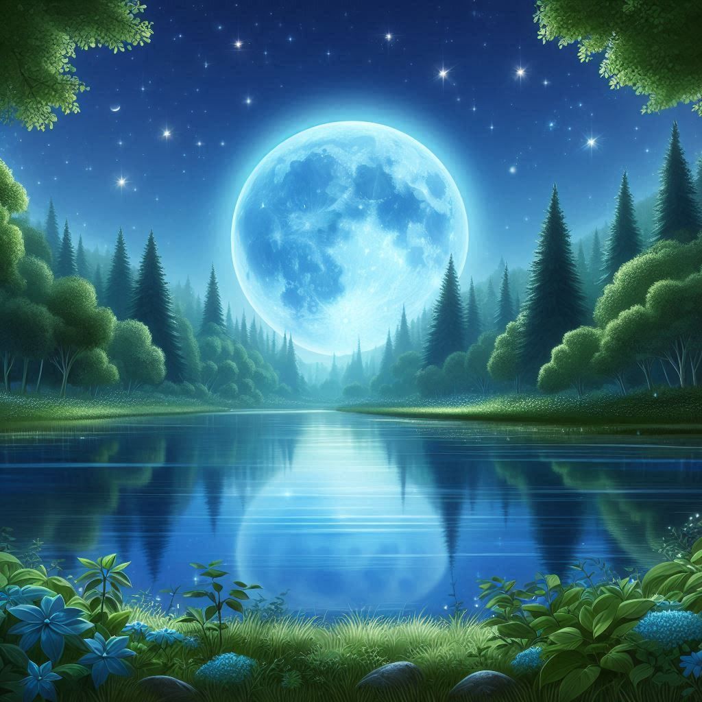 Blue Moon and Lake