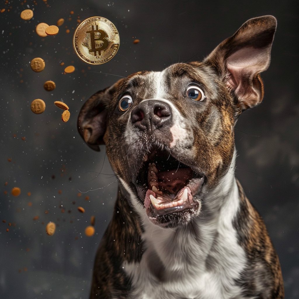 Imagine dog and bitcoin