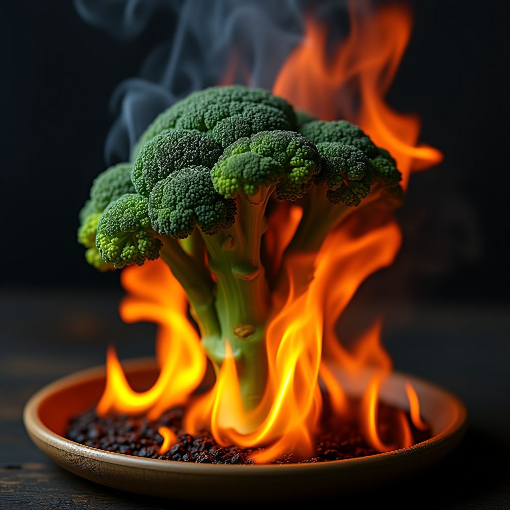 Broccoli is on fire