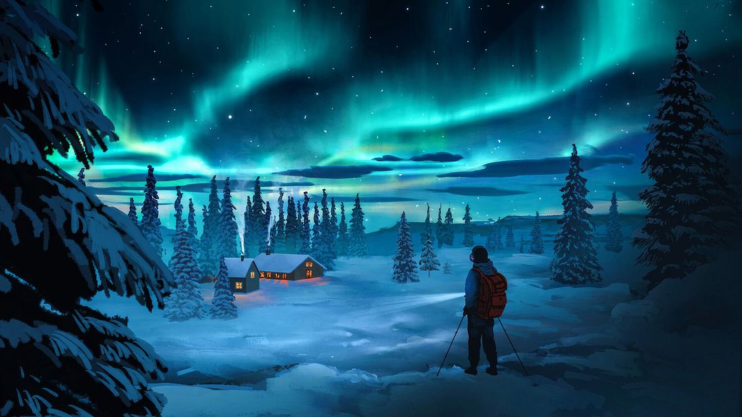 northern-lights-snowy-night-stars-snow-scenery-hd-wallpaper-uhdpaper.com-703@3@a