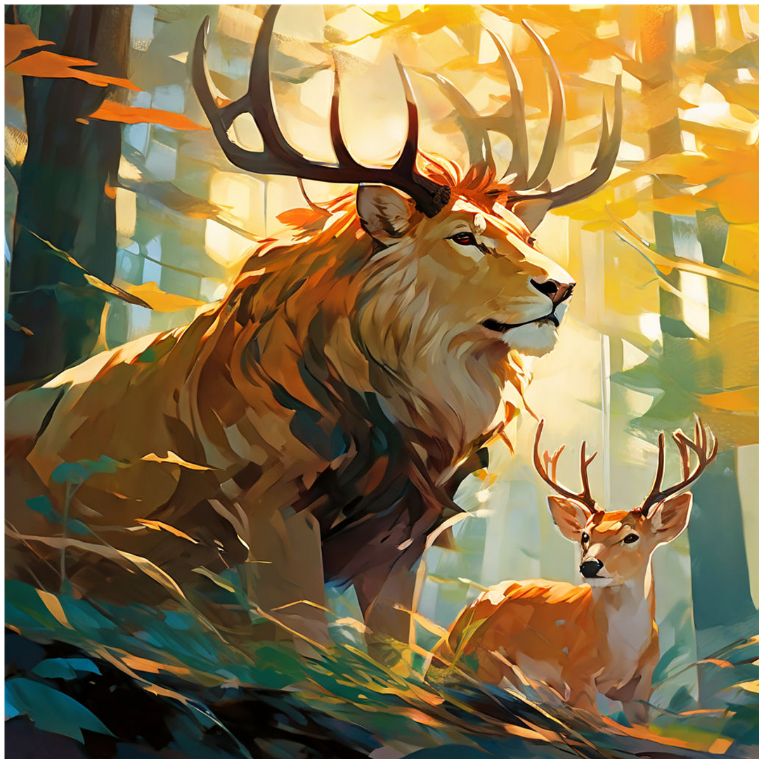 Deer and Lion Love