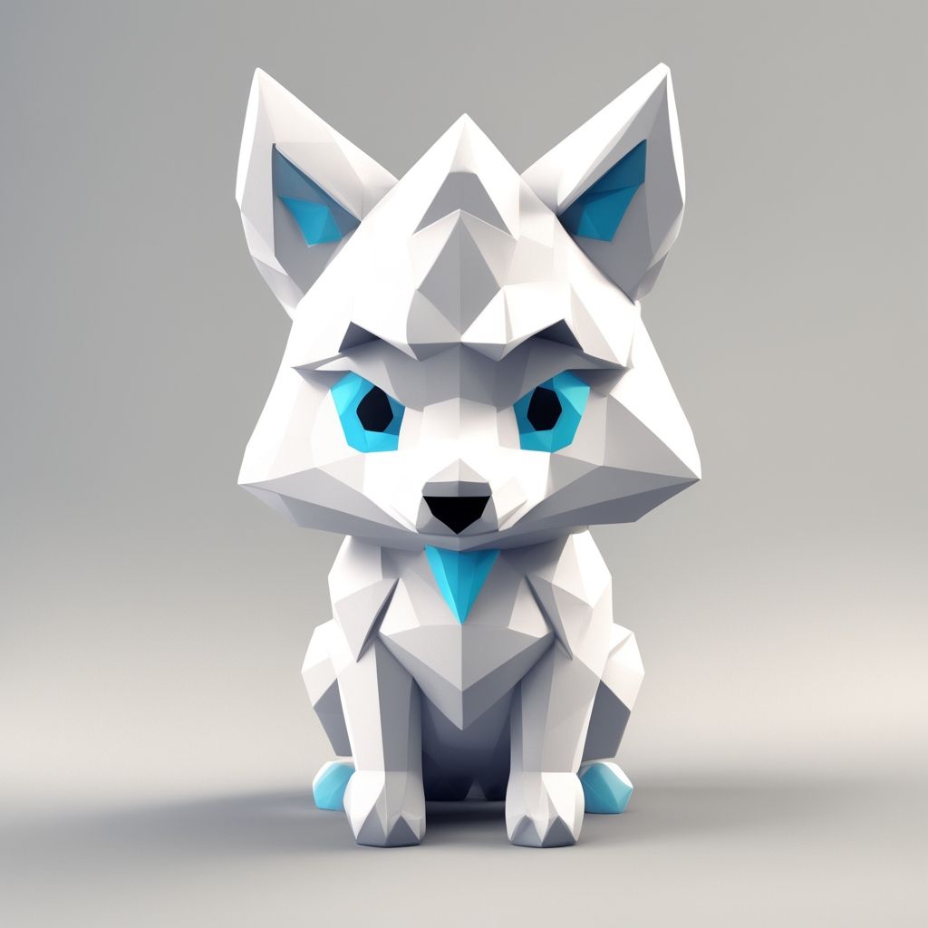 blue cute wolf