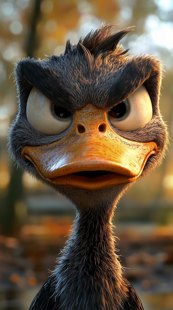 Duck's face