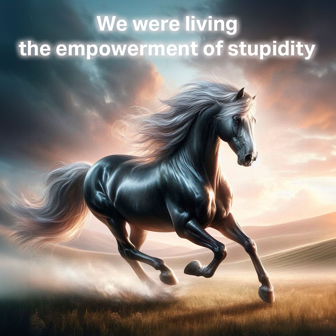 We were living the empowerment of stupidity