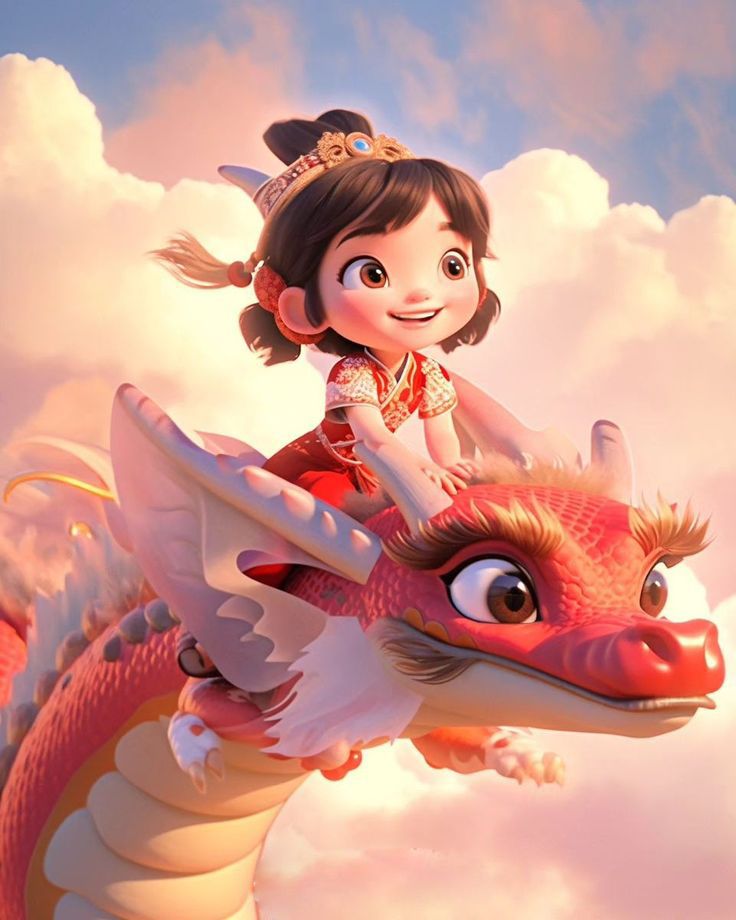 Enjoy Dragon and little girl