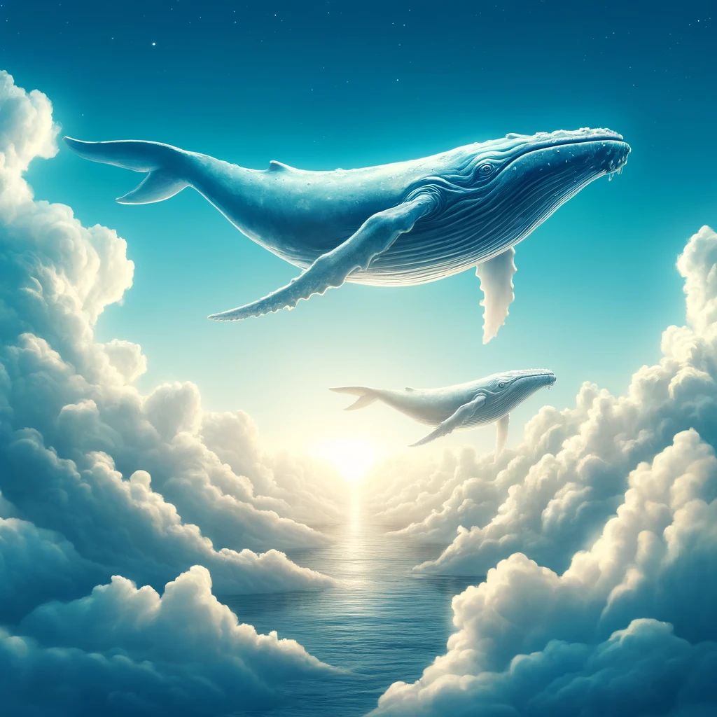 Flying whales in the sky