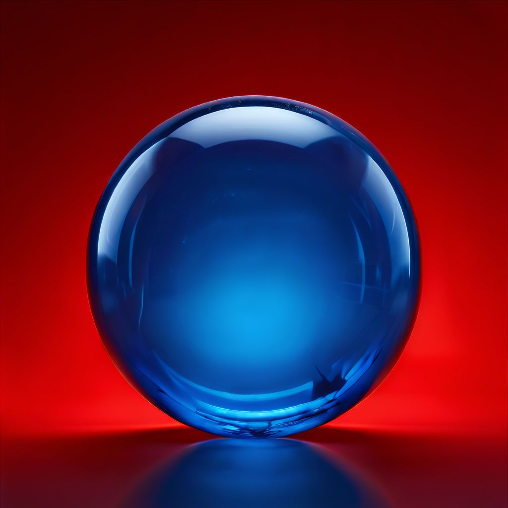 Blue glossy sphere