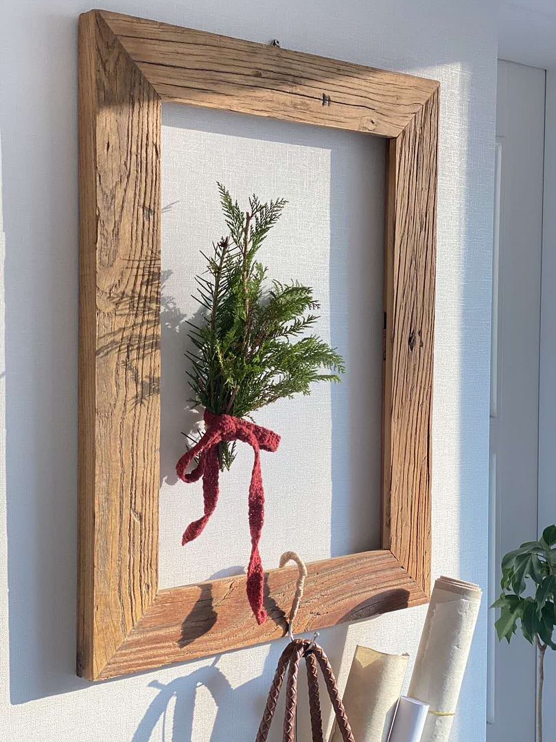 A Christmas tree frame