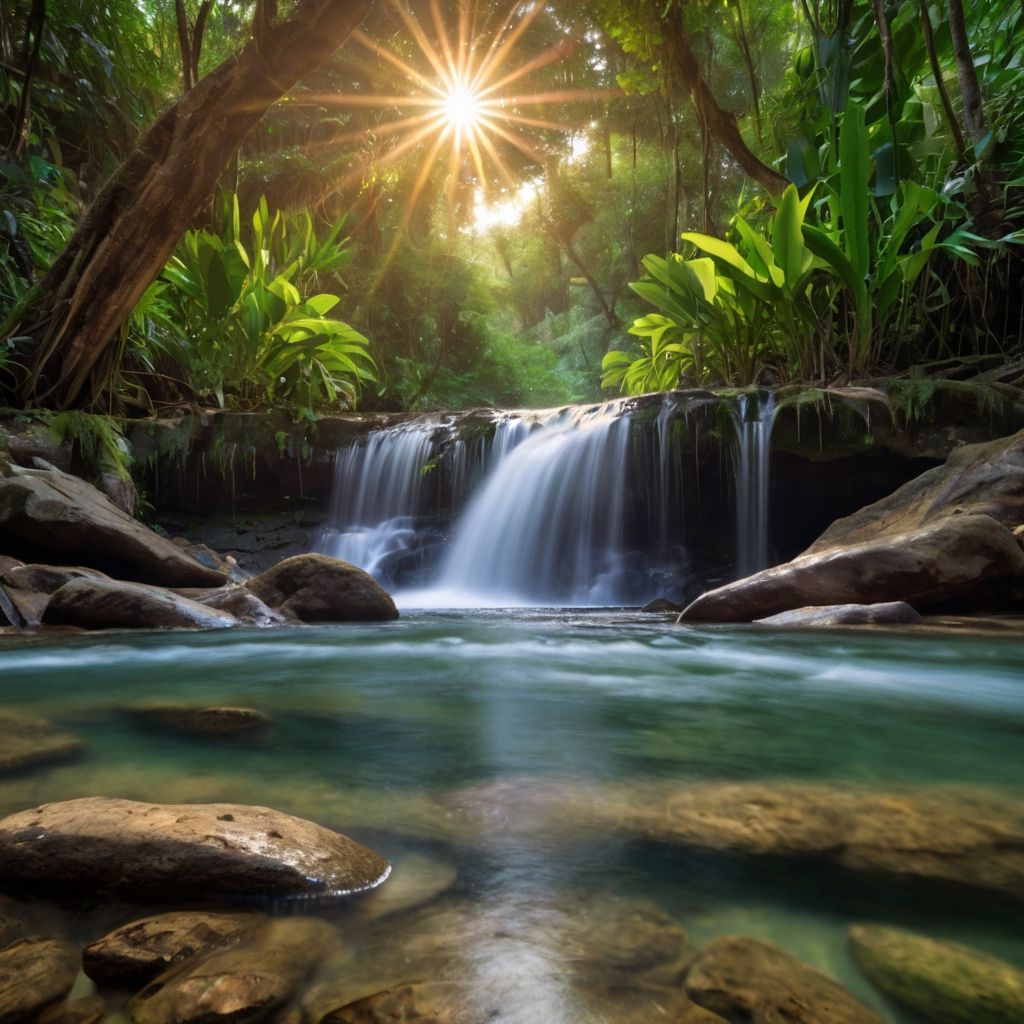 Waterfall in jungle