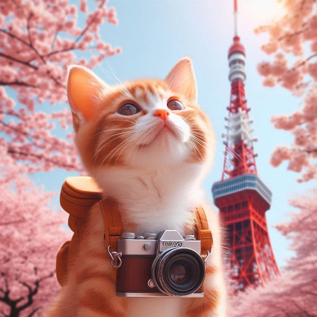 Cats sightseeing in Tokyo