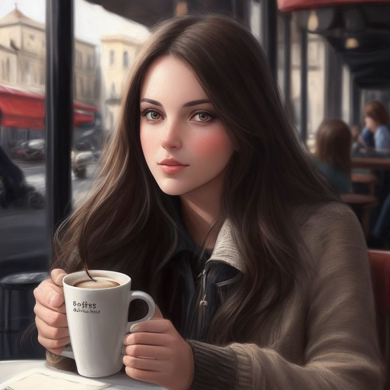 Girl with coffee