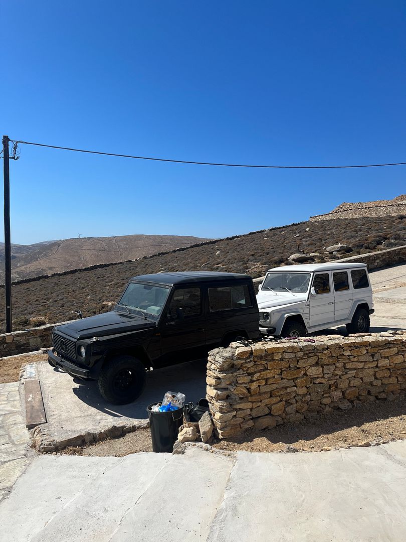 "Two apocalypse ready vehicles" Mykonos, Greece