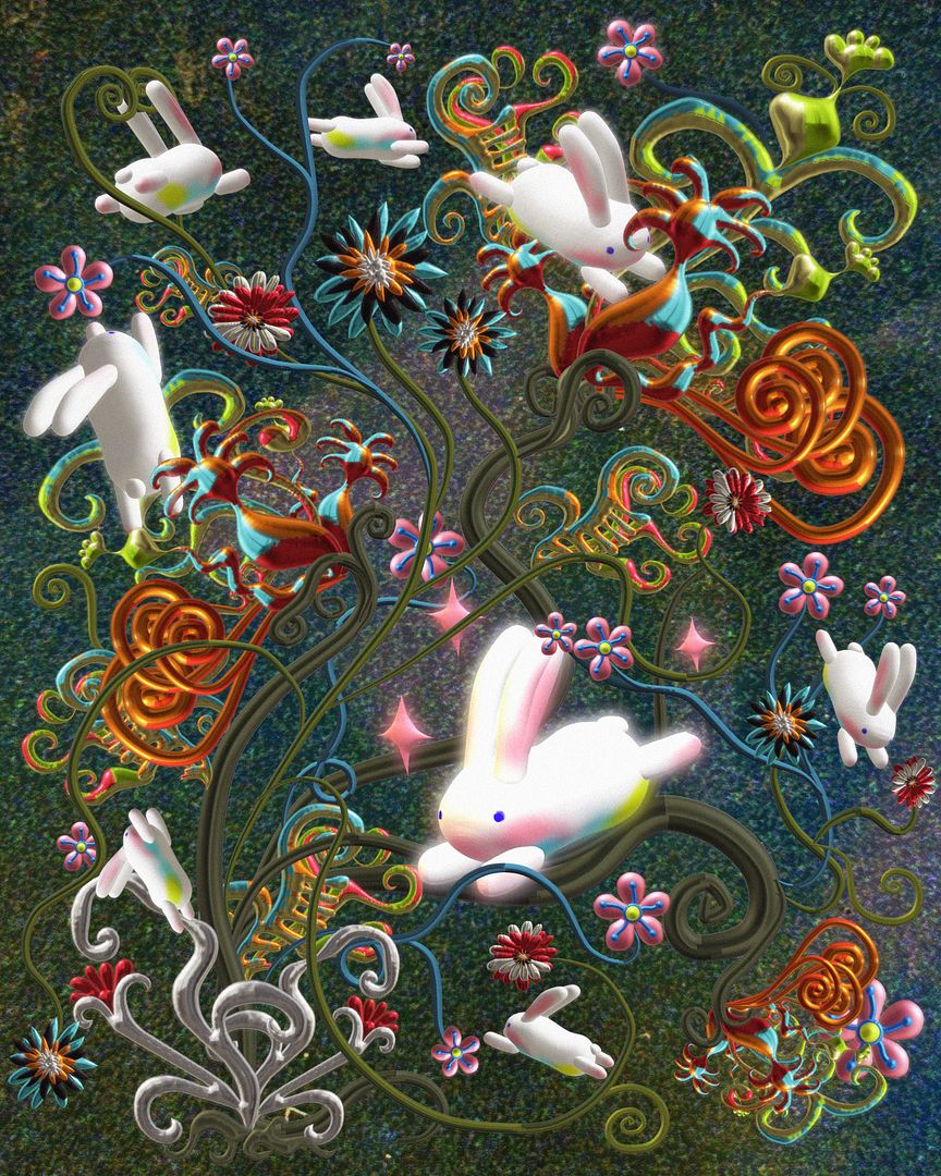 hoppin Bunnies around the bloomin garden