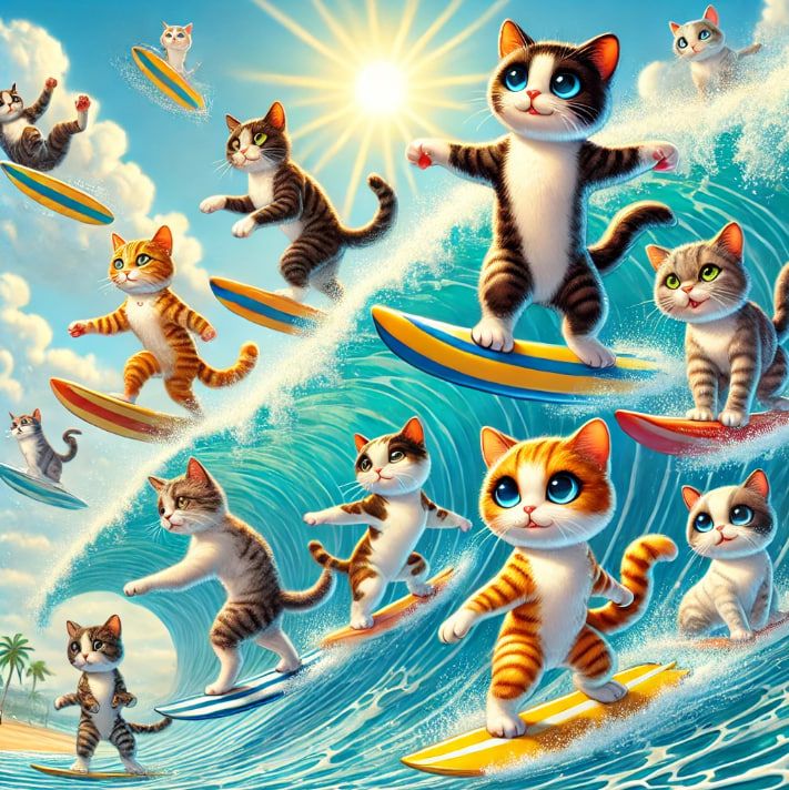 Surfer cats