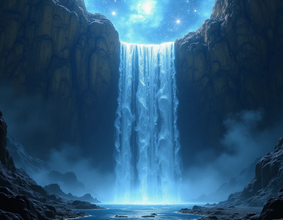 Waterfall in space