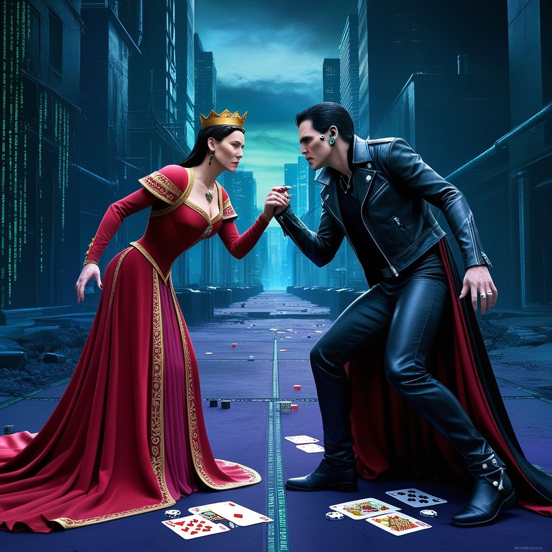 Queen of hearts versus jack of spades