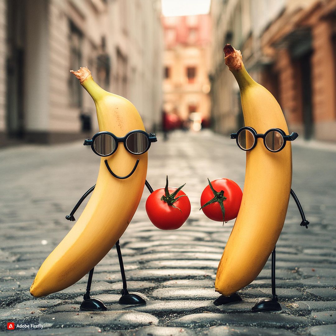 Bananas and tomatoes that are enjoyed together🍌