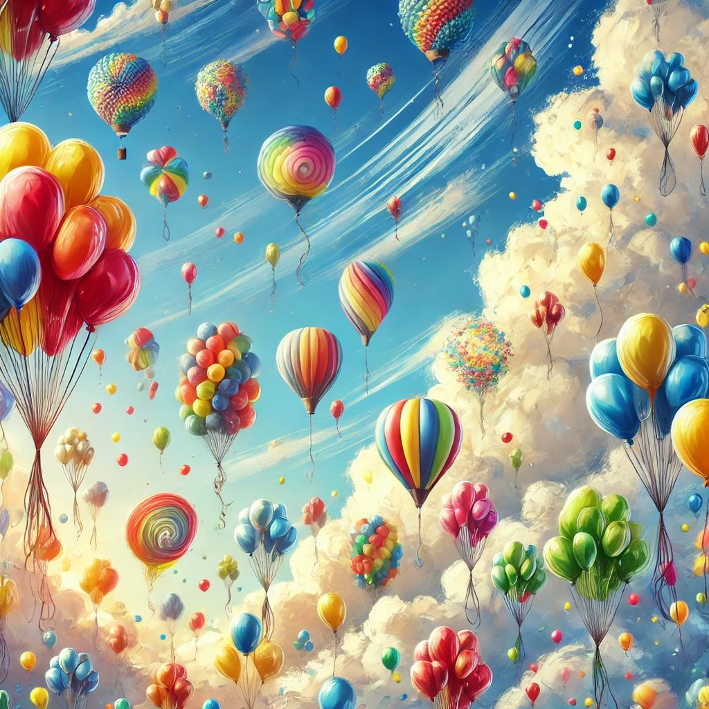 Joyful Balloons Soaring in the Sky