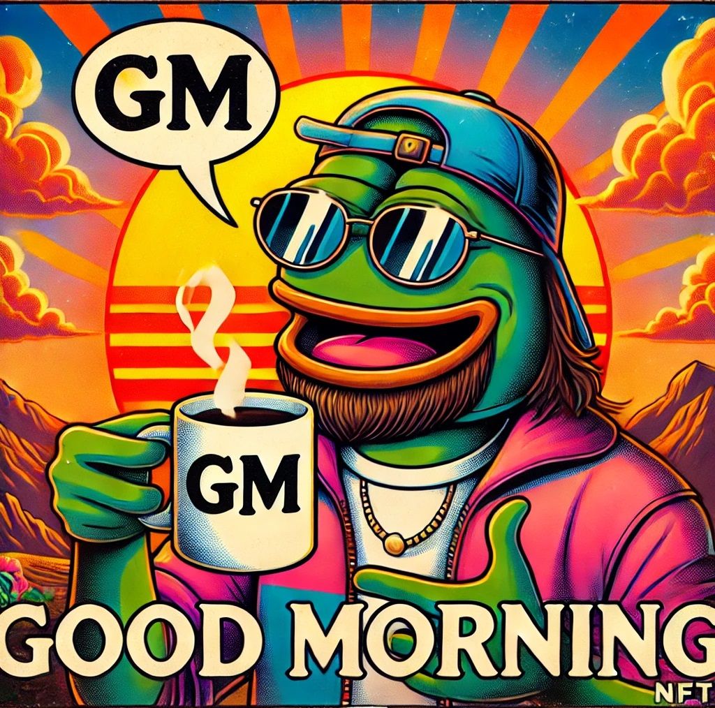 Stylish Pepe Says Gm