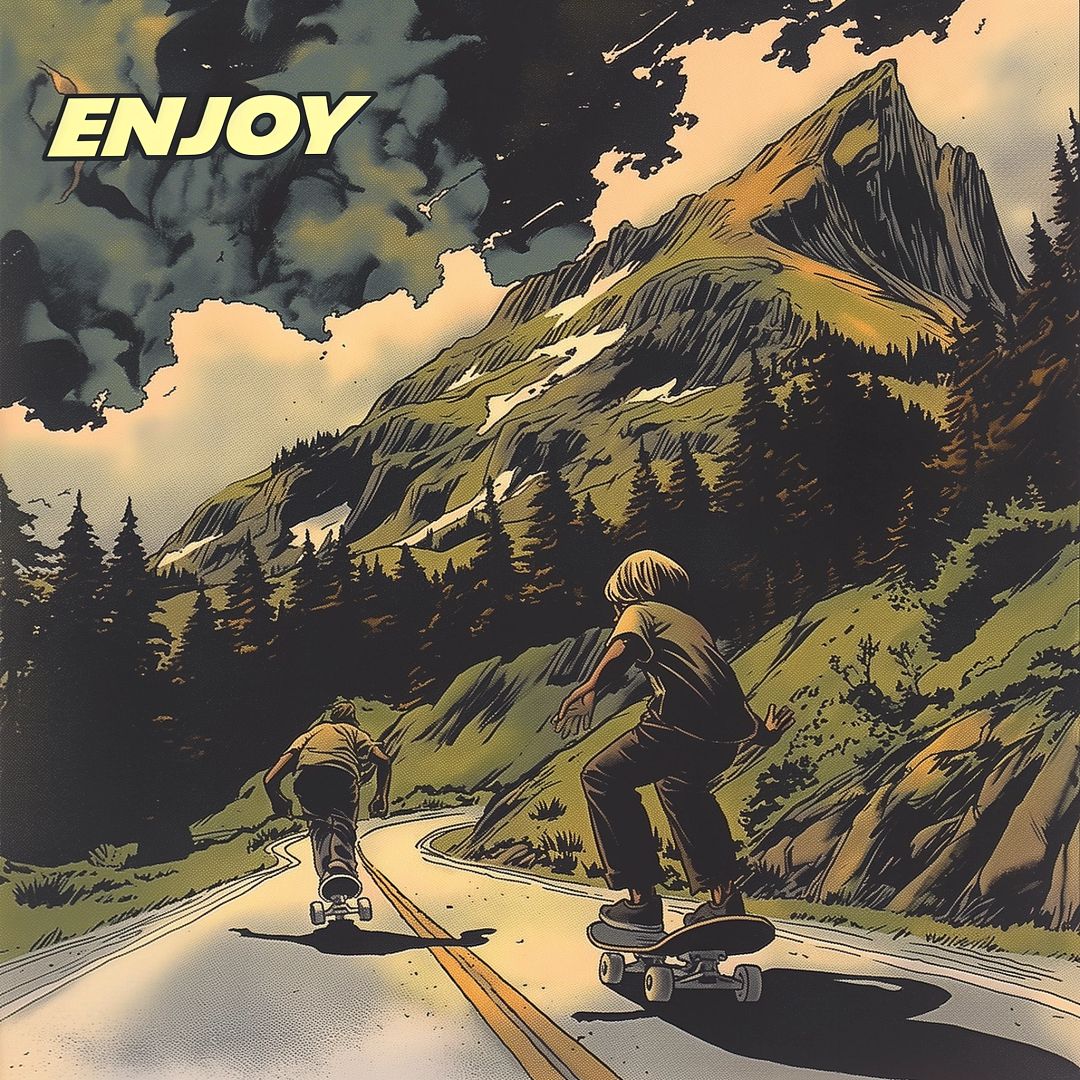 enjoy on a skateboard