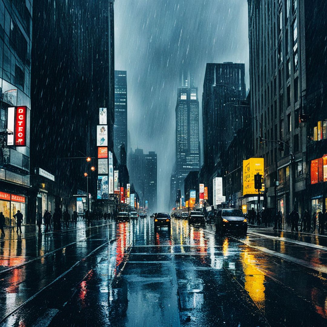 rainy city