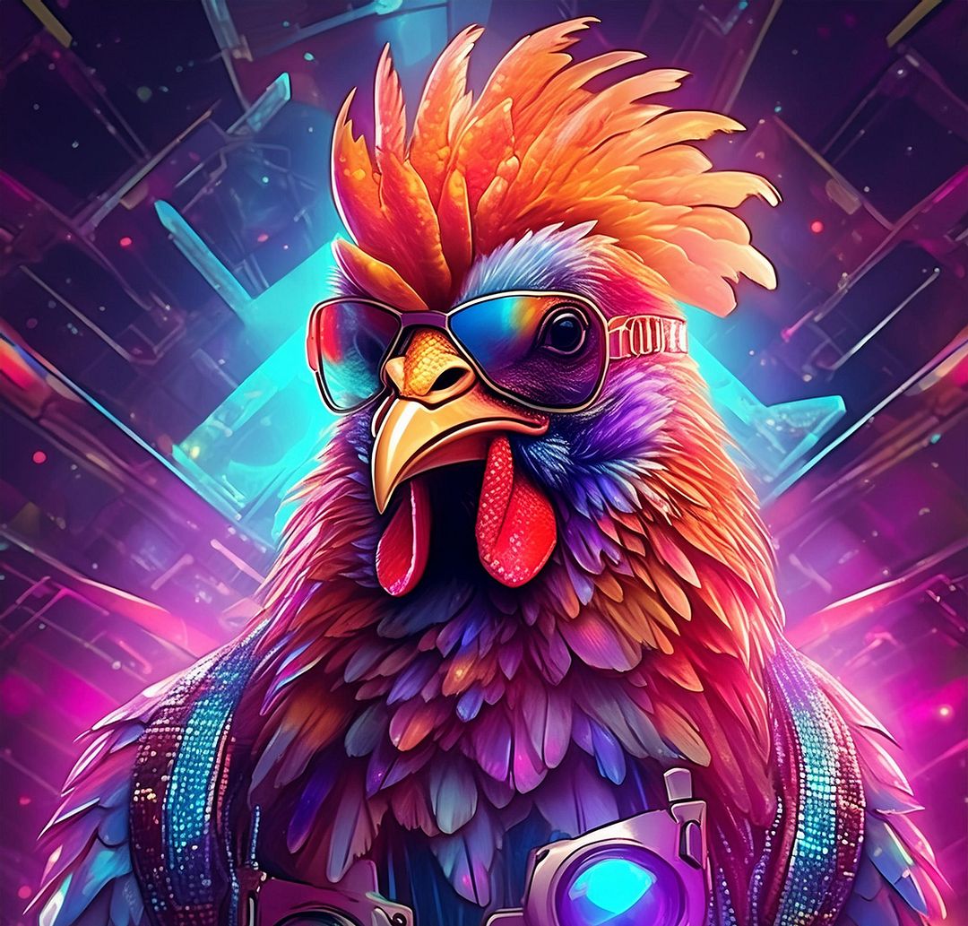 A disco chicken that has no chill