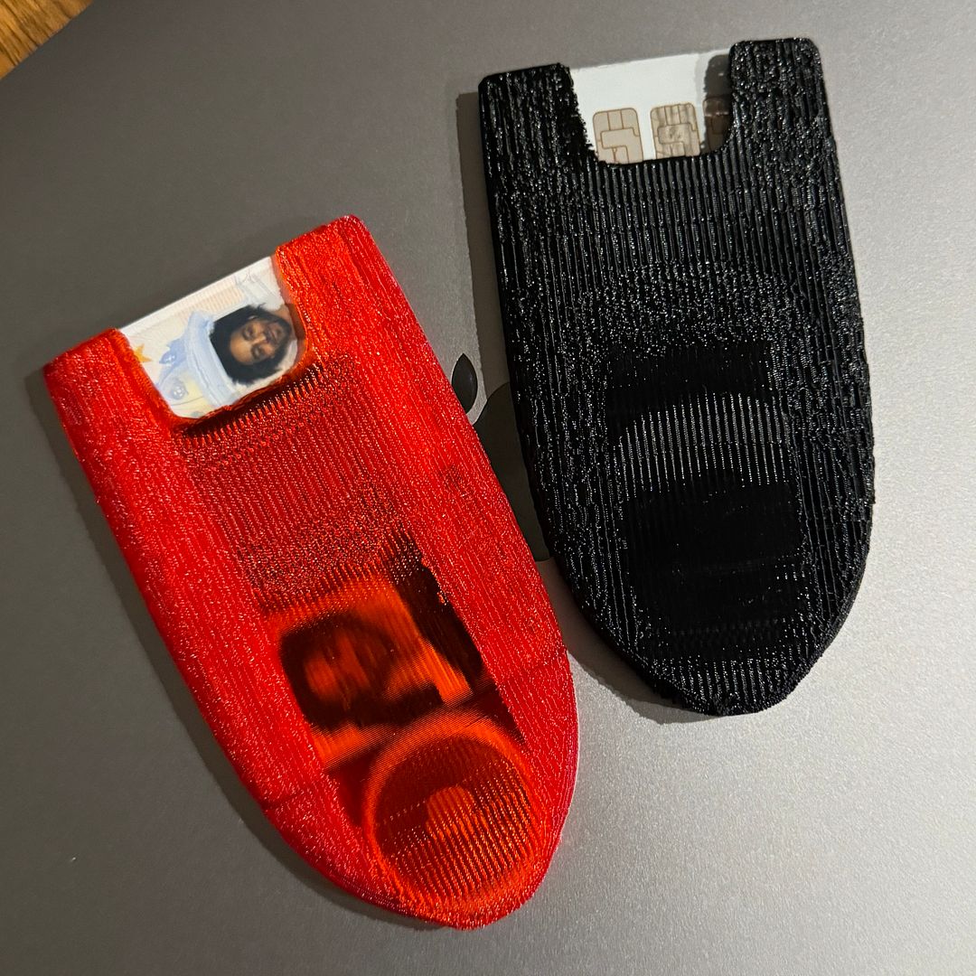 Red and Black 3D Printed Wallet