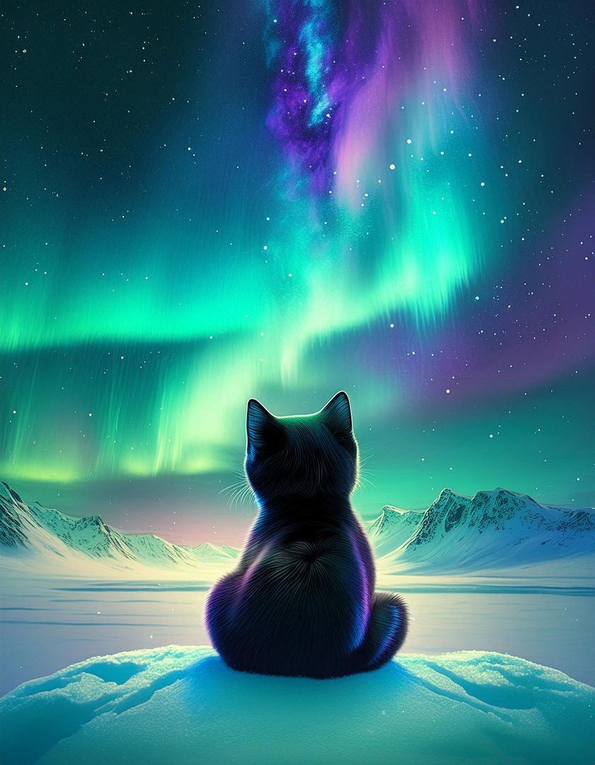 Contemplating the northern lights