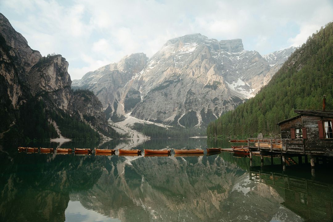 Sunrise at Lago di Braies - so peaceful and beautiful.