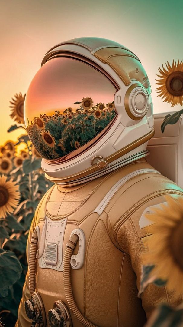 Astronaut in a Sunflower