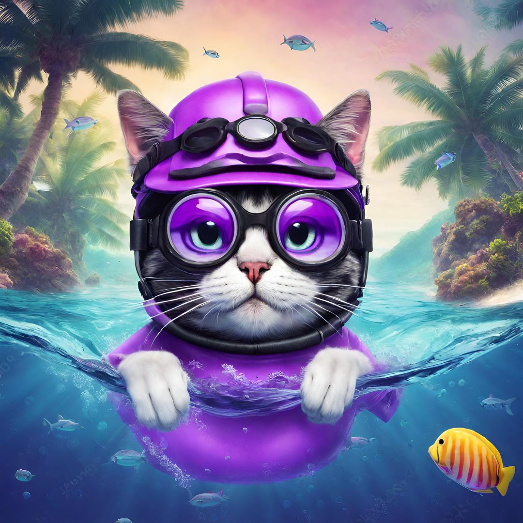 scubadiving cat