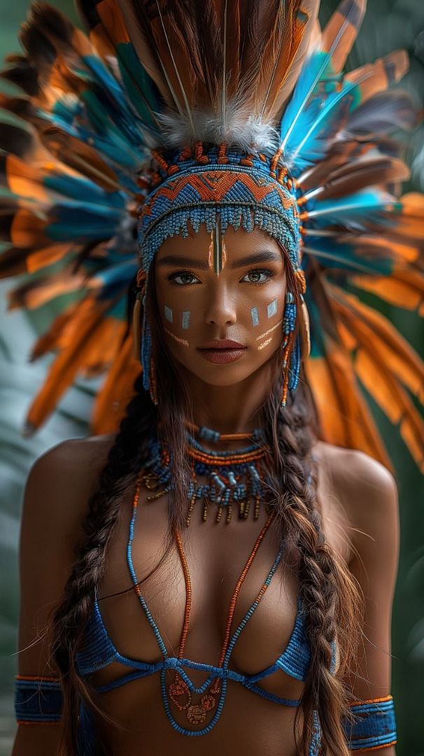 🌿 Aztec Elegance_ Goddess of Obsidian