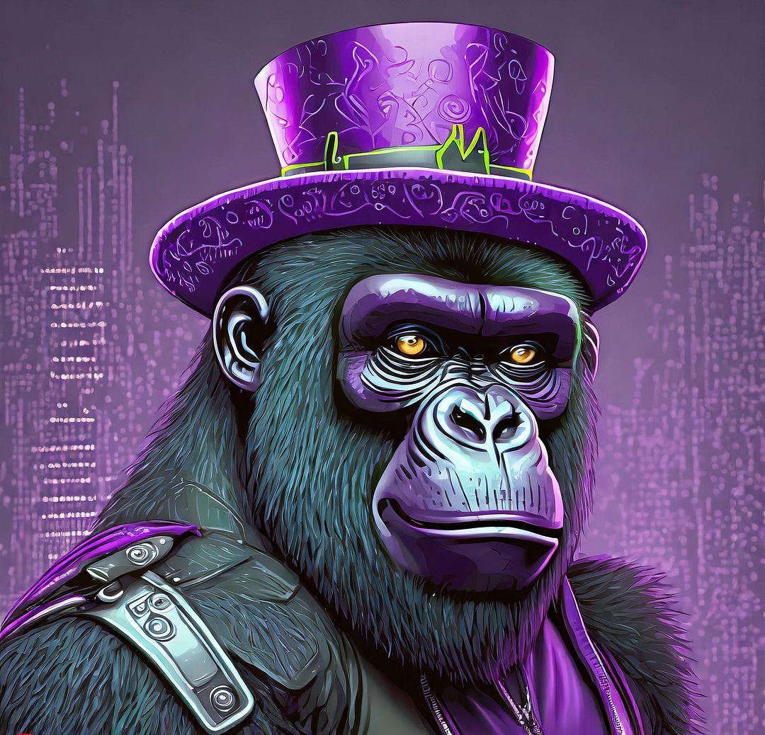 Firefly gorilla,Purple upside down hat 7256(1)